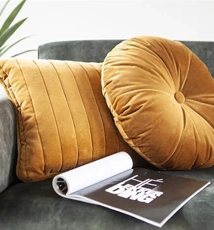 Coussin York 50x50 - ocre