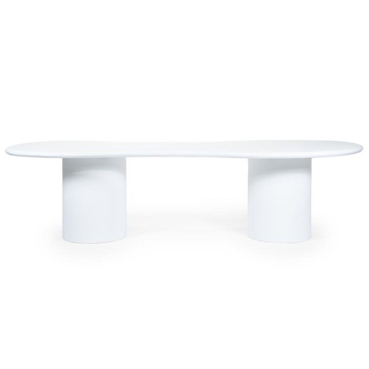 Seki - Table de repas 250 cm - Blanc