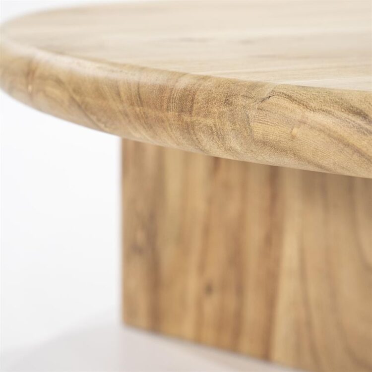 Leoti - Table basse - Naturelle - 80cm x 80cm x 30cm
