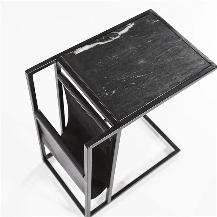 Table de canapé Dylan- marbre noir