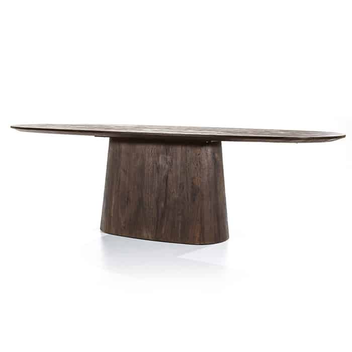 Aron - Table - 200cm x 110cm - Ovale - Marron