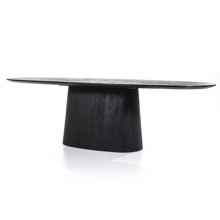 Aron - Table - 200cm x 110cm - Ovale - Noir