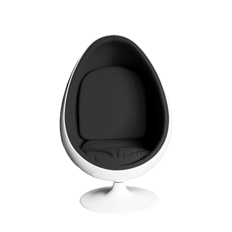 Cocoon - Chaise design - Noir - Egg