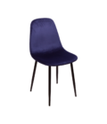 Sara - Chaise de salle à manger en velours - bleu